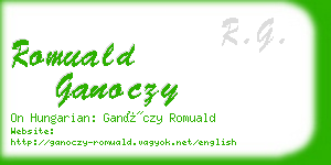 romuald ganoczy business card